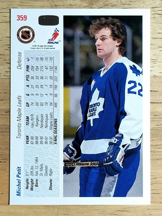 1991-92 Upper Deck #359 Michel Petit