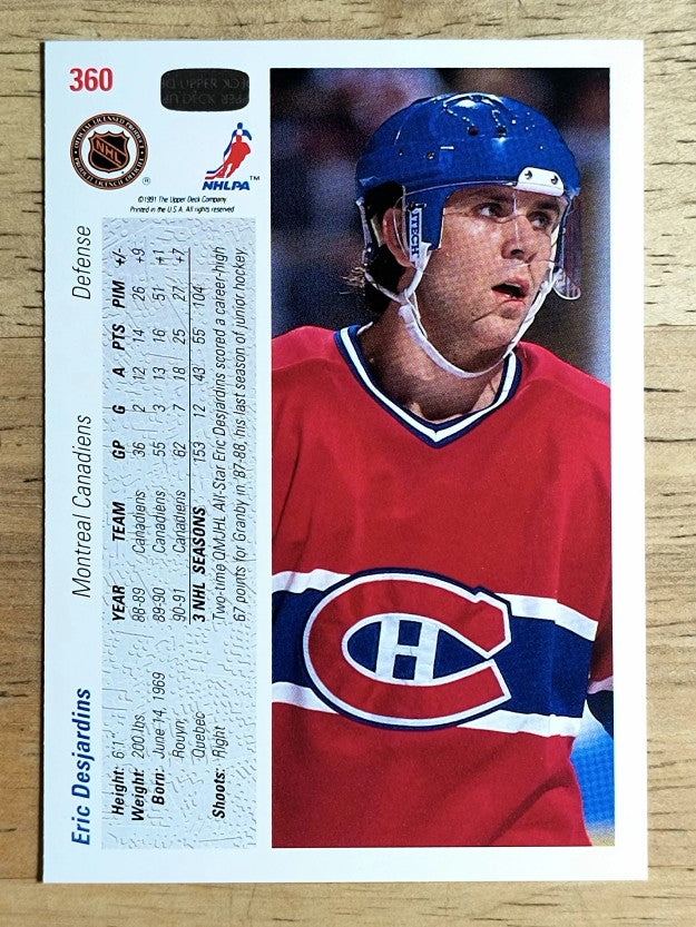 1991-92 Upper Deck #360 Eric Desjardins