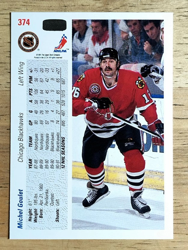 1991-92 Upper Deck #374 Michel Goulet