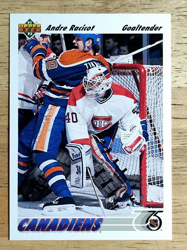 1991-92 Upper Deck #377 Andre Racicot RC