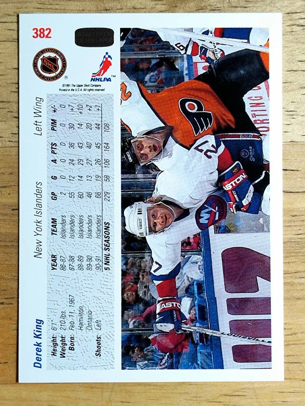 1991-92 Upper Deck #382 Derek King