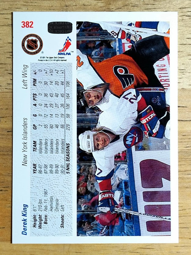 1991-92 Upper Deck #382 Derek King