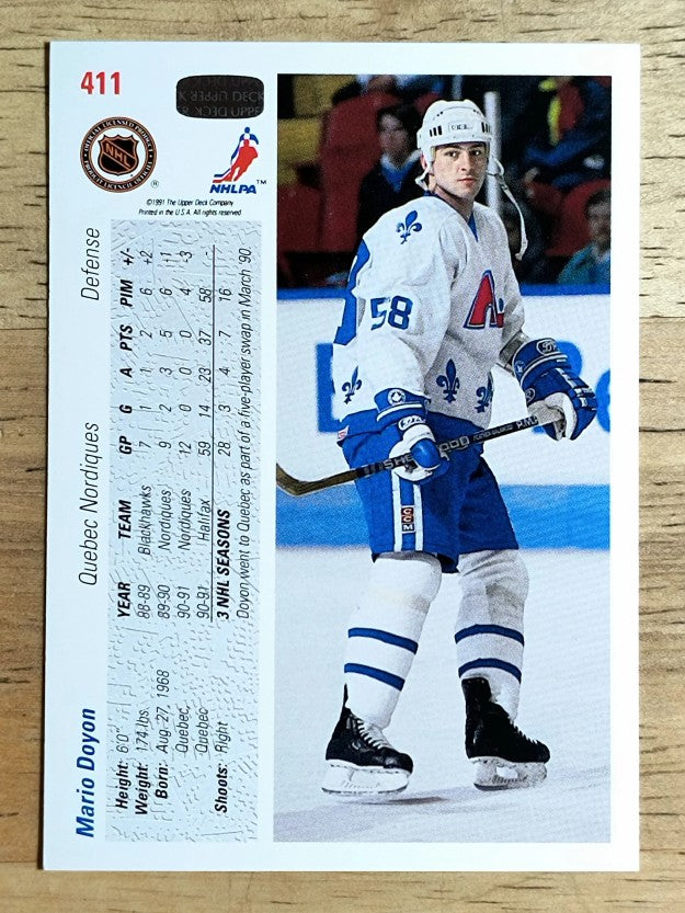 1991-92 Upper Deck #411 Mario Doyon RC