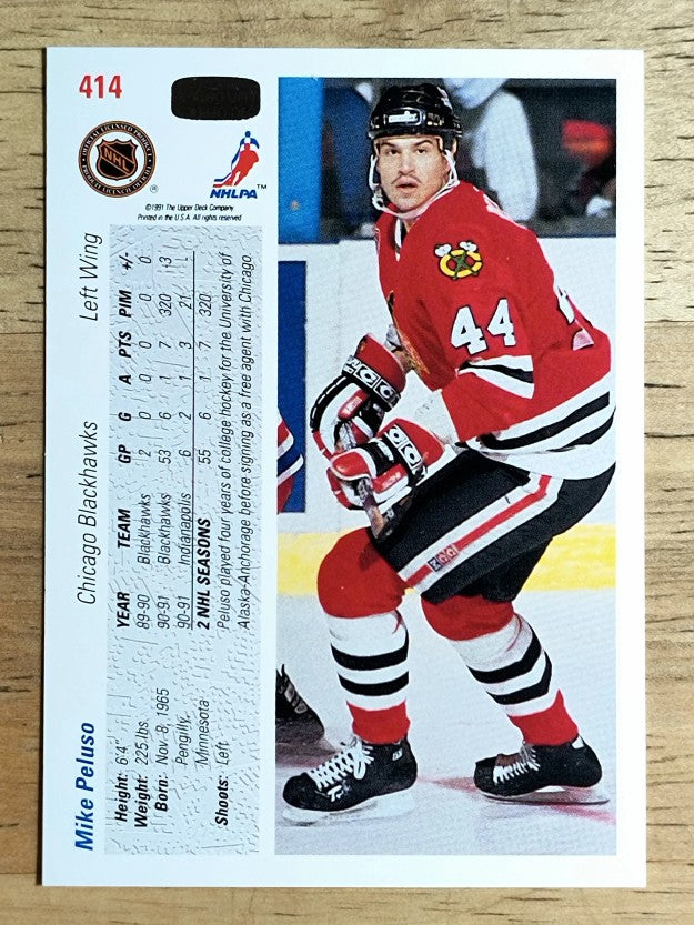 1991-92 Upper Deck #414 Mike Peluso