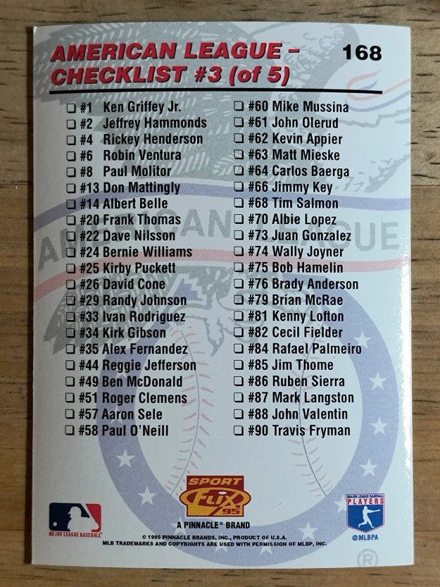 1995 Sportflix #168 Ken Griffey Jr. CL