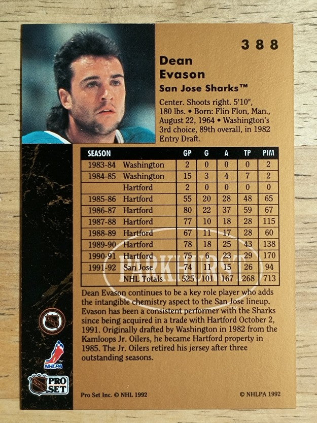 1992-93 Parkhurst #388 Doug Crossman