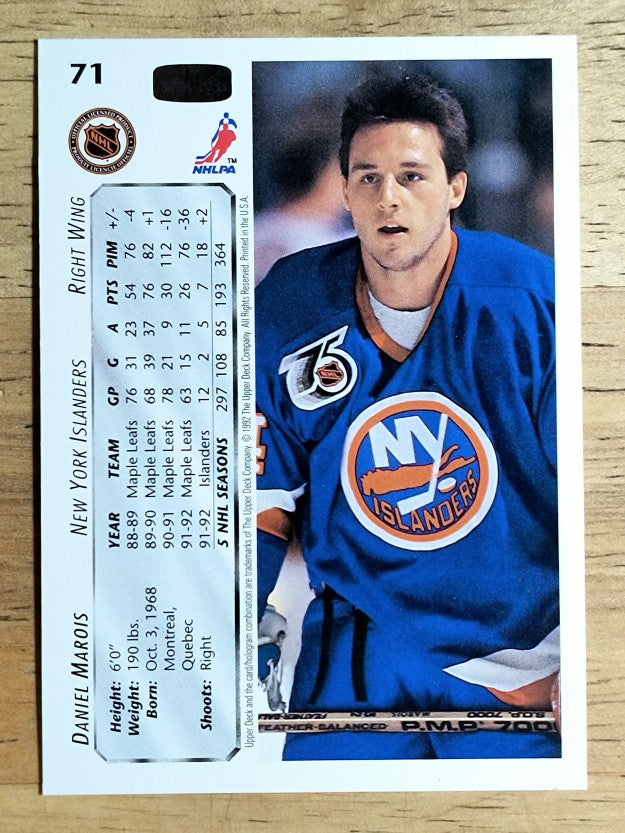 1992-93 Upper Deck #71 Daniel Marois