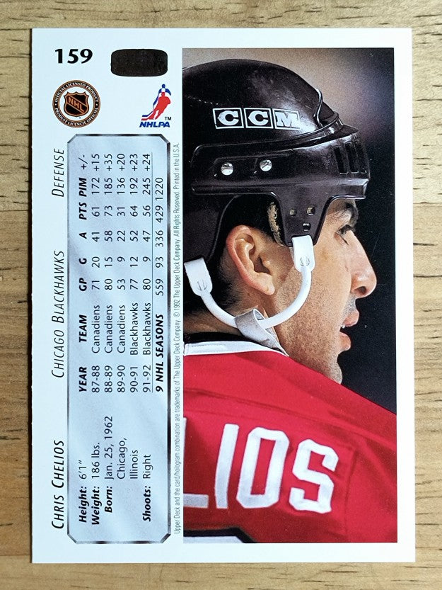 1992-93 Upper Deck #159 Chris Chelios