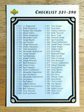 1992-93 Upper Deck #390 Checklist 391-440