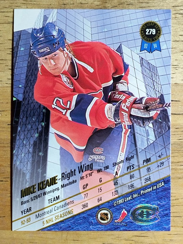 1993-94 Leaf #279 Mike Keane