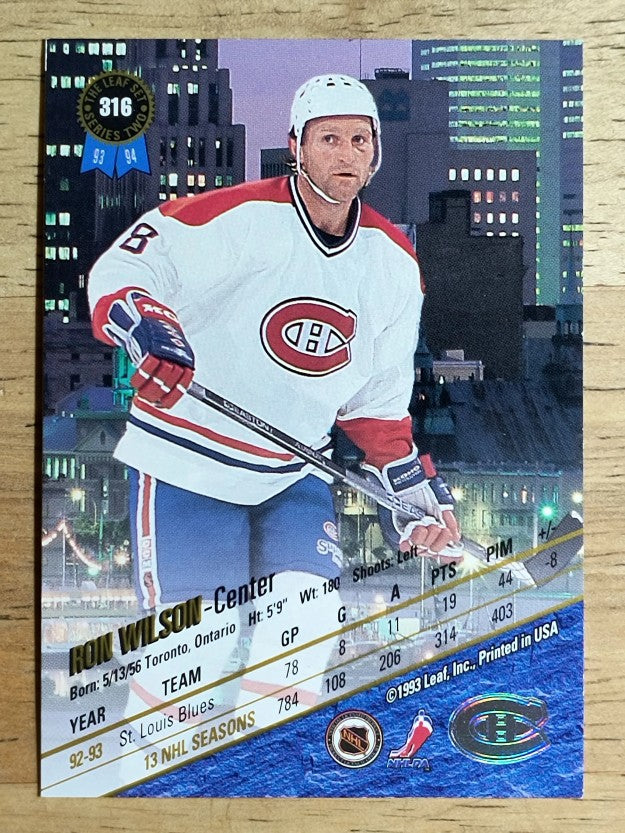 1993-94 Leaf #316 Ron Wilson