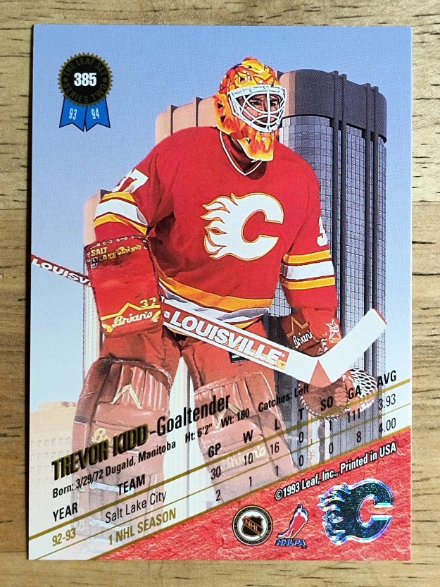1993-94 Leaf #385 Trevor Kidd