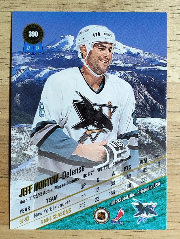 1993-94 Leaf #390 Jeff Norton