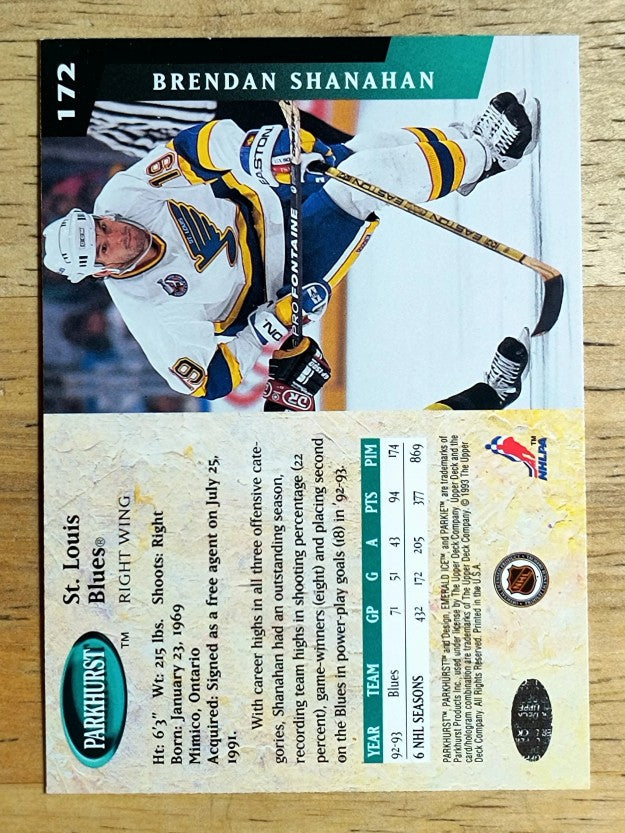 1993-94 Parkhurst #172 Brendan Shanahan
