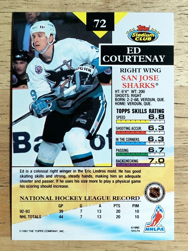 1993-94 Stadium Club #72 Ed Courtenay