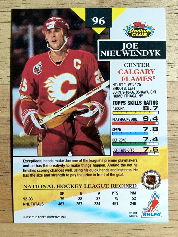 1993-94 Stadium Club #96 Joe Nieuwendyk