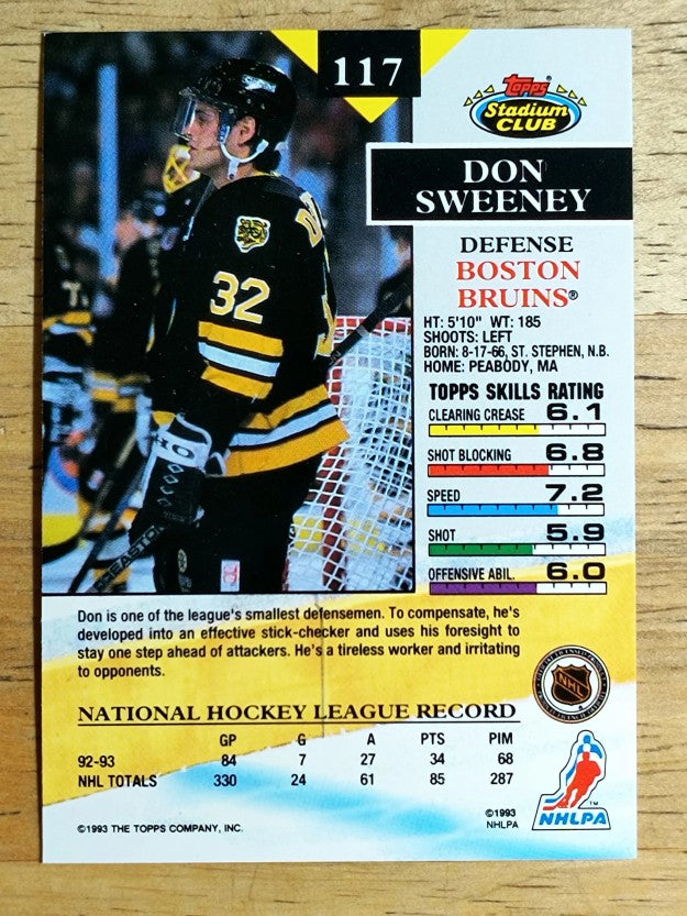 1993-94 Stadium Club #117 Don Sweeney