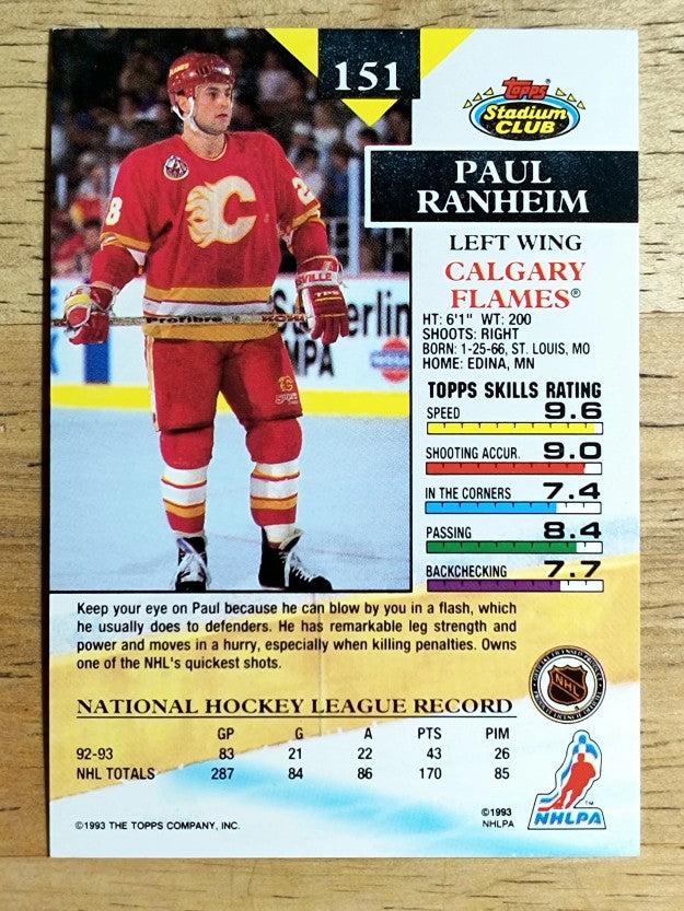 1993-94 Stadium Club #151 Paul Ranheim