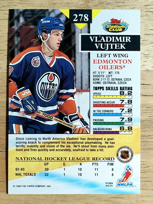 1993-94 Stadium Club #278 Vladimir Vujtek