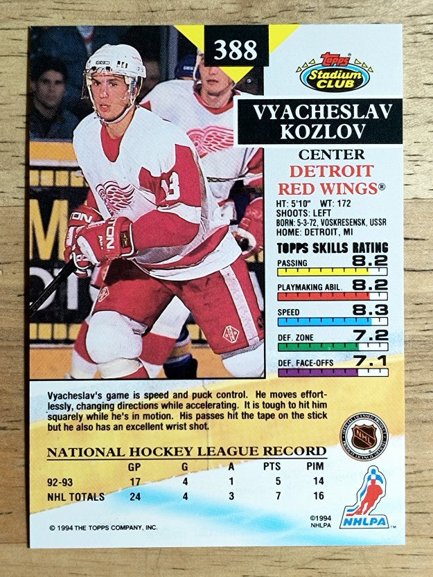 1993-94 Stadium Club #388 Slava Kozlov