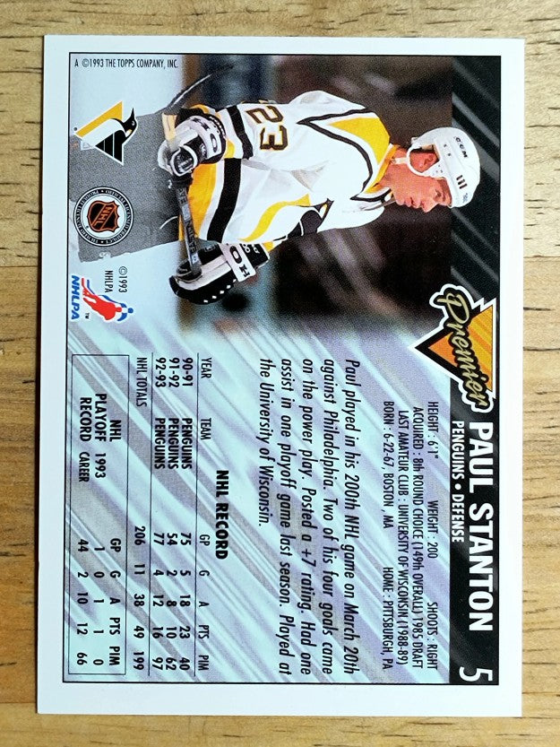 1993-94 Topps Premier #5 Paul Stanton