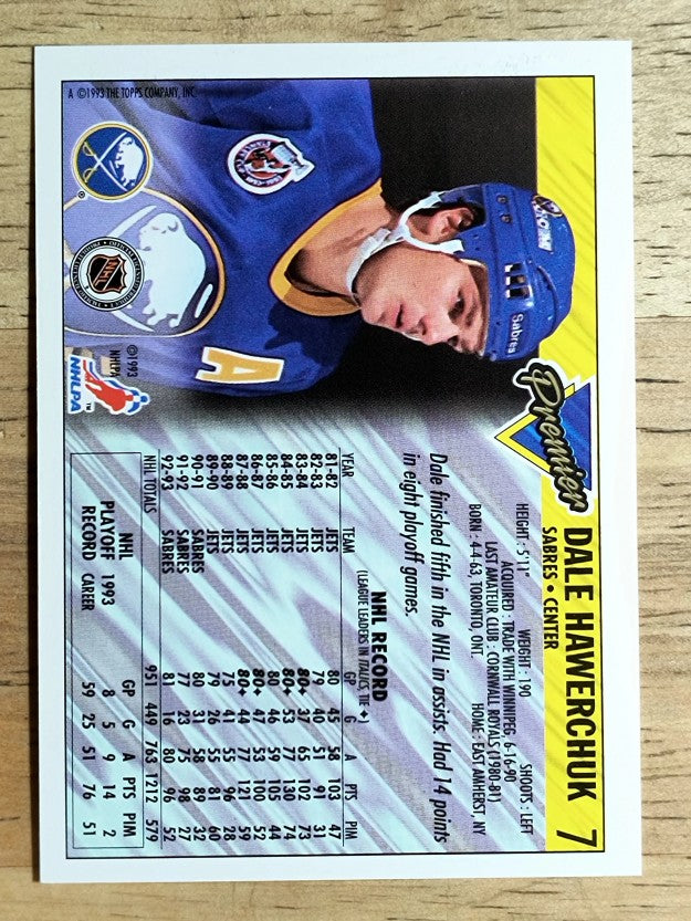 1993-94 Topps Premier #7 Dale Hawerchuk