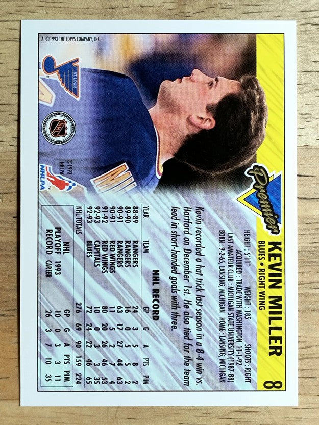 1993-94 Topps Premier #8 Kevin Miller