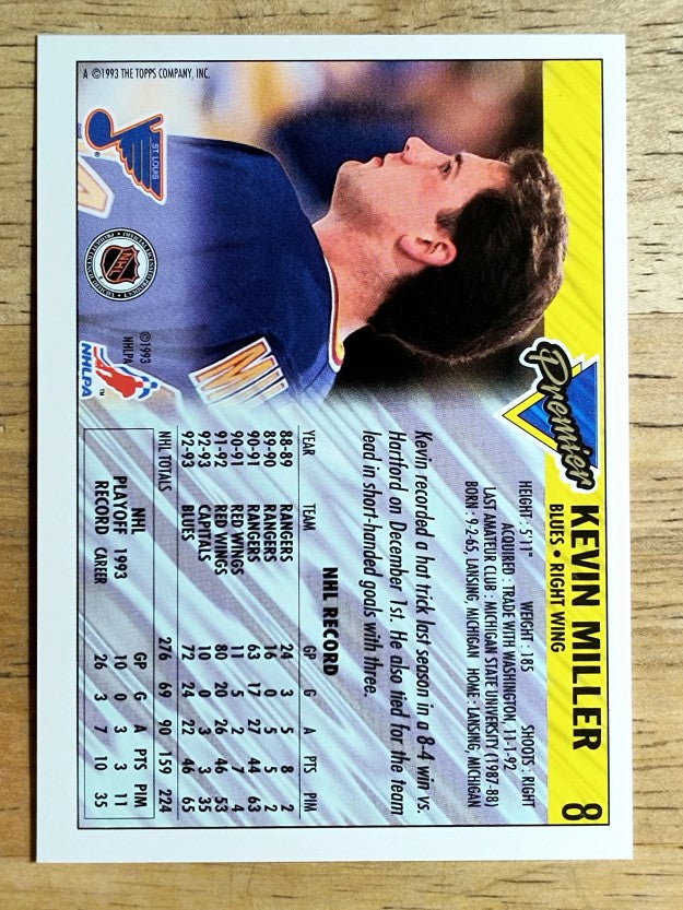 1993-94 Topps Premier #8 Kevin Miller