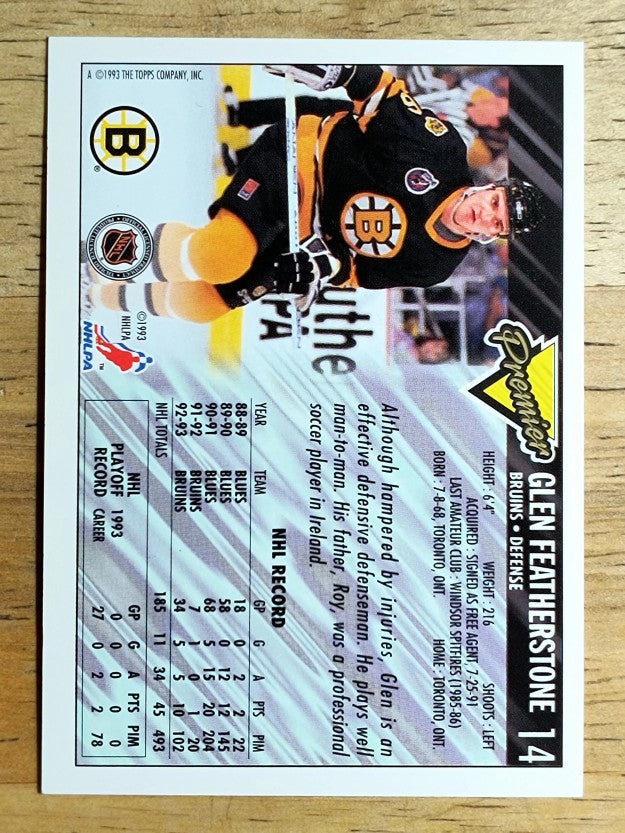 1993-94 Topps Premier #14 Glen Featherstone