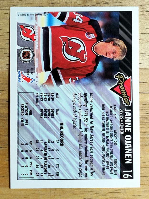 1993-94 Topps Premier #16 Janne Ojanen