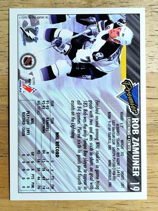 1993-94 Topps Premier #19 Rob Zamuner