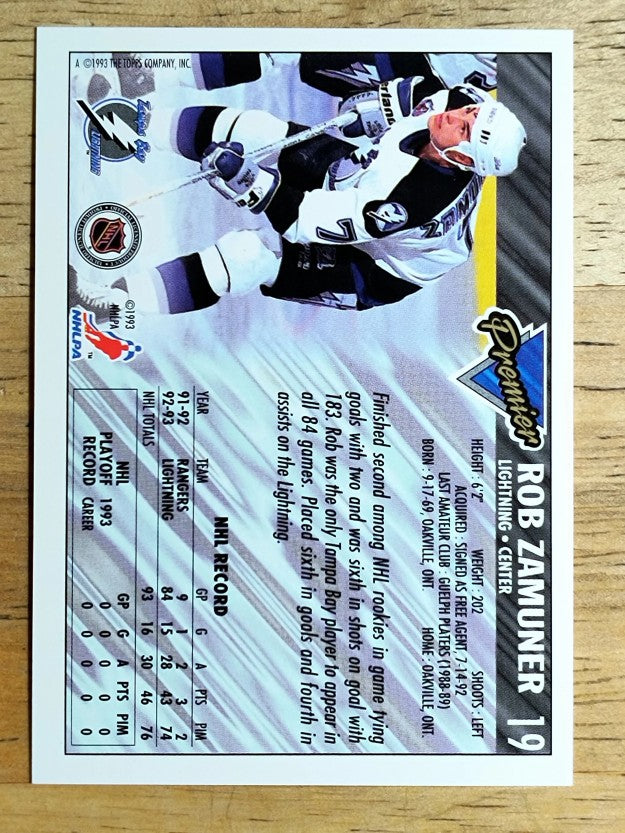 1993-94 Topps Premier #19 Rob Zamuner