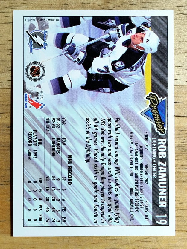1993-94 Topps Premier #19 Rob Zamuner
