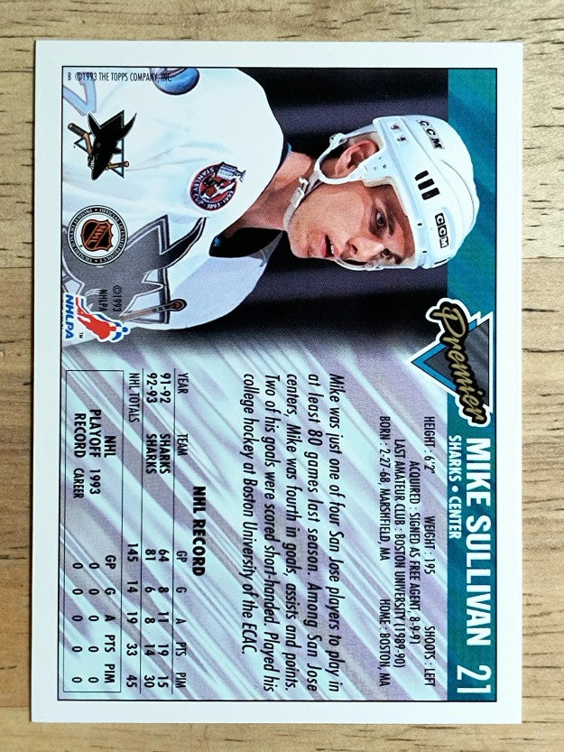 1993-94 Topps Premier #21 Mike Sullivan