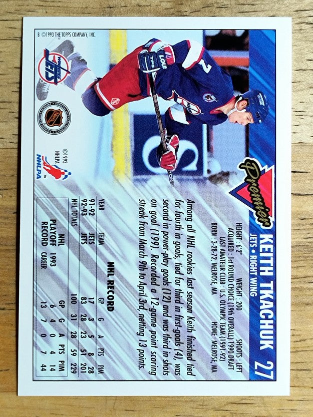 1993-94 Topps Premier #27 Keith Tkachuk