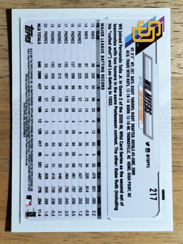 2021 Topps Chrome #217 Wil Myers