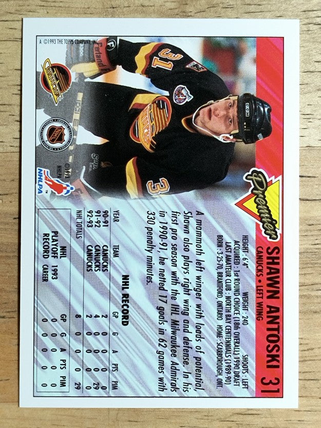 1993-94 Topps Premier #31 Shawn Antoski