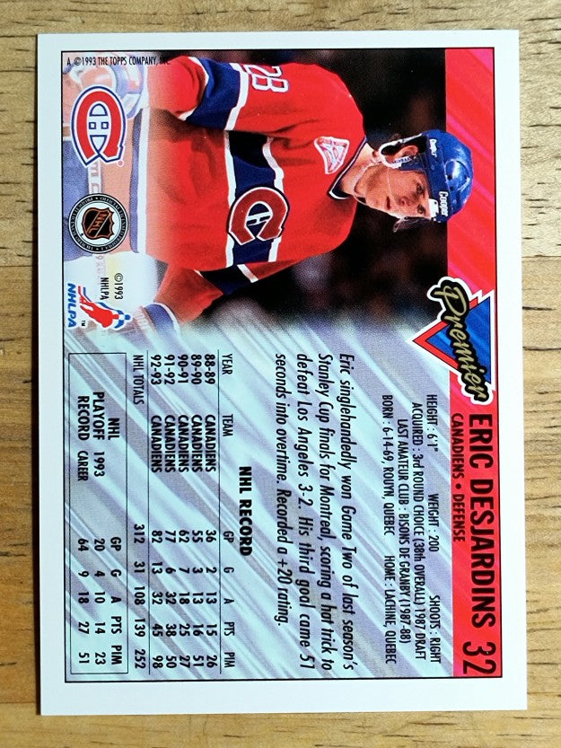 1993-94 Topps Premier #32 Eric Desjardins