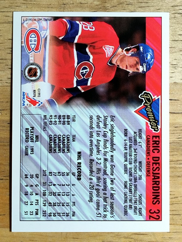 1993-94 Topps Premier #32 Eric Desjardins