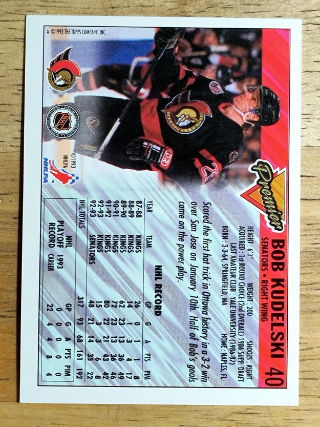 1993-94 Topps Premier #40 Bob Kudelski