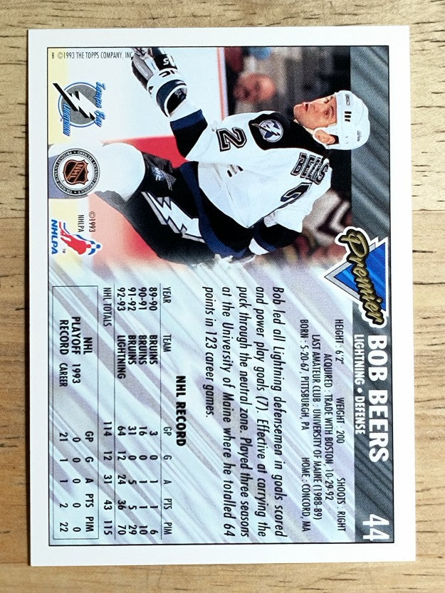 1993-94 Topps Premier #44 Bob Beers