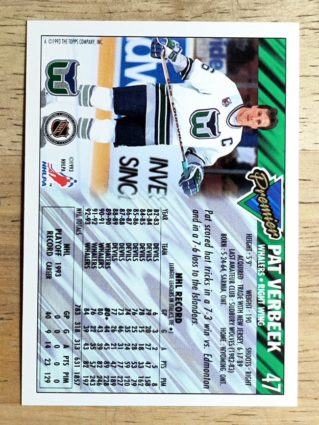1993-94 Topps Premier #47 Pat Verbeek