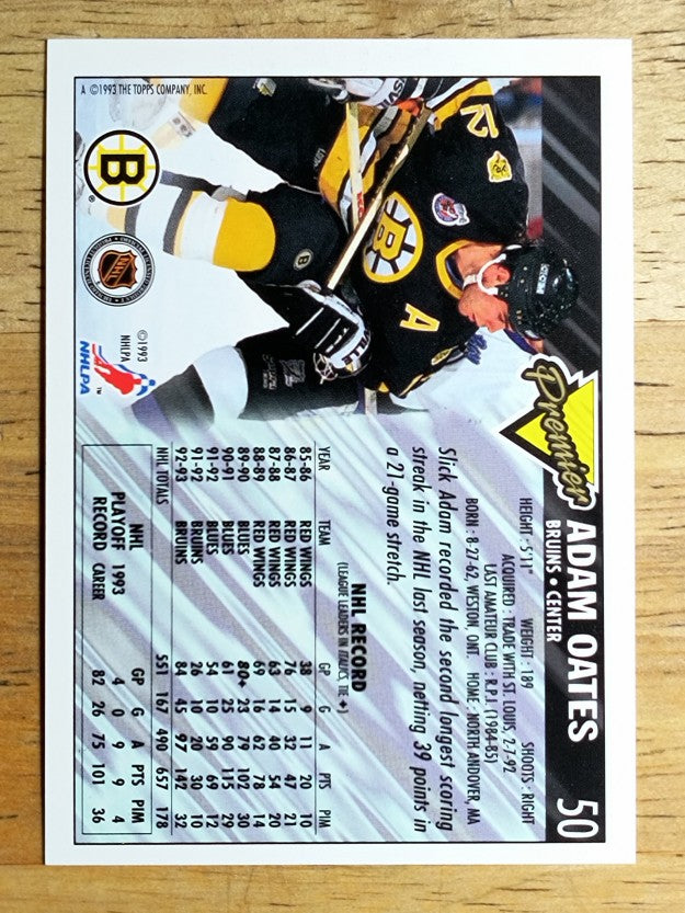 1993-94 Topps Premier #50 Adam Oates