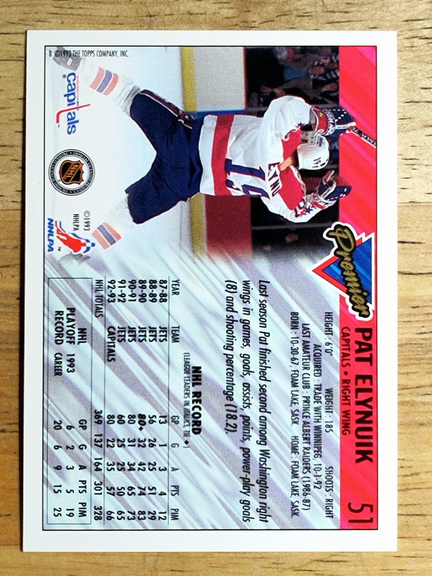 1993-94 Topps Premier #51 Pat Elynuik