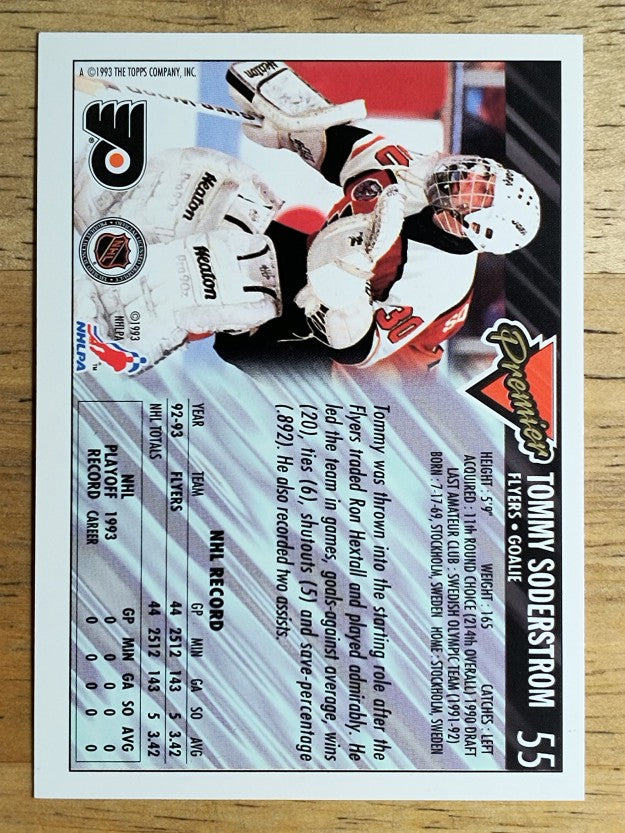 1993-94 Topps Premier #55 Tommy Soderstrom