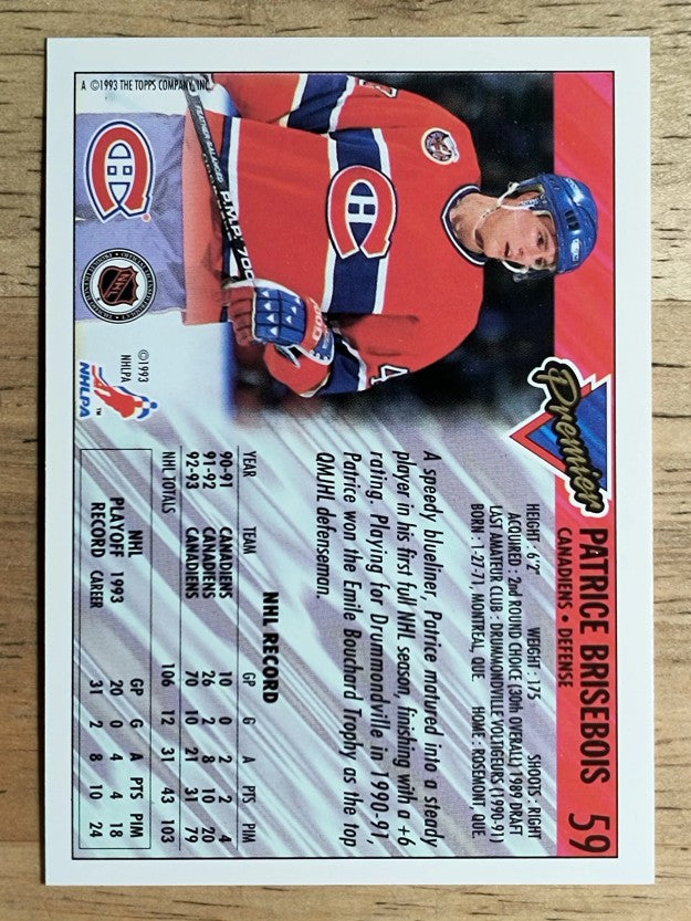 1993-94 Topps Premier #59 Patrice Brisebois