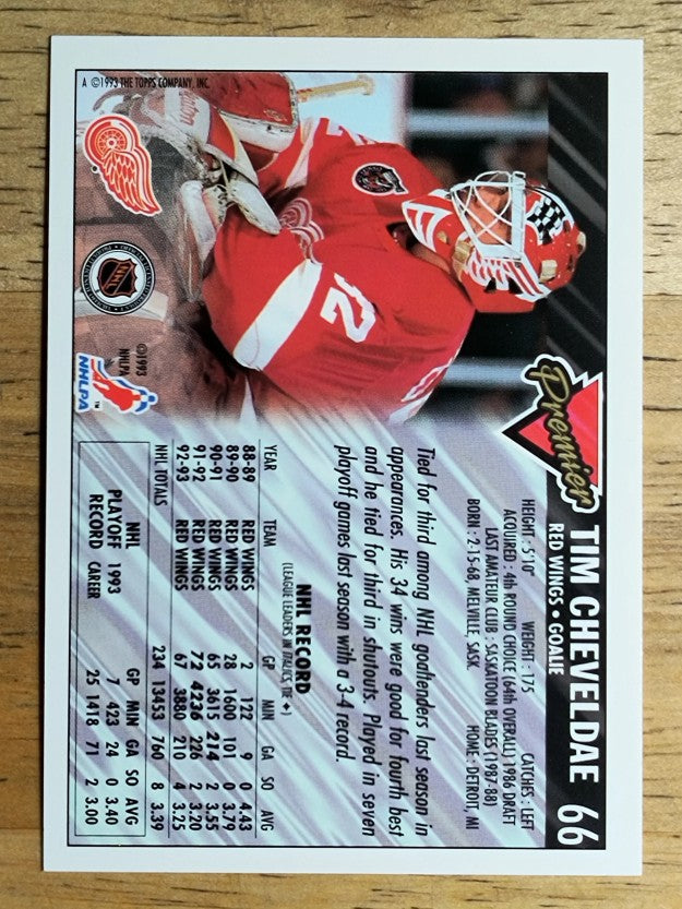 1993-94 Topps Premier #66 Tim Cheveldae