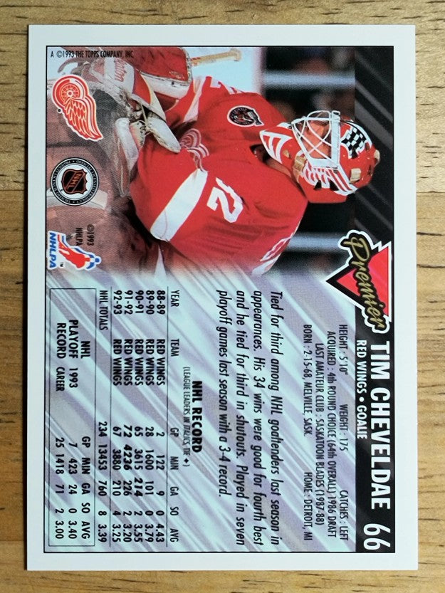 1993-94 Topps Premier #66 Tim Cheveldae