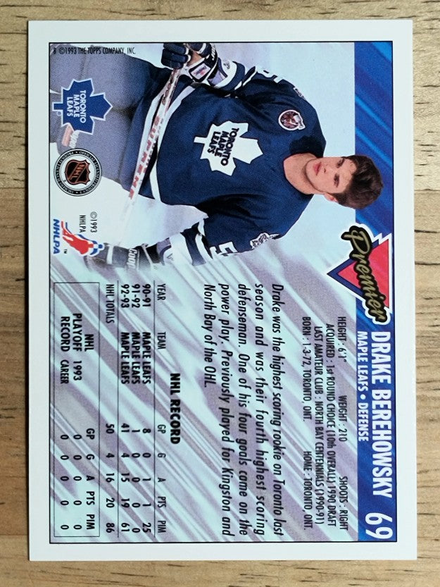 1993-94 Topps Premier #69 Drake Berehowsky