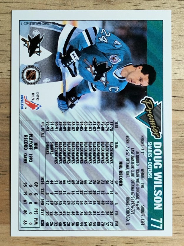 1993-94 Topps Premier #77 Doug Wilson
